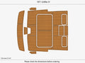 EVA Pad Faux Teak Deck Flooring Mat for Uniflite 31 Boat (1971)