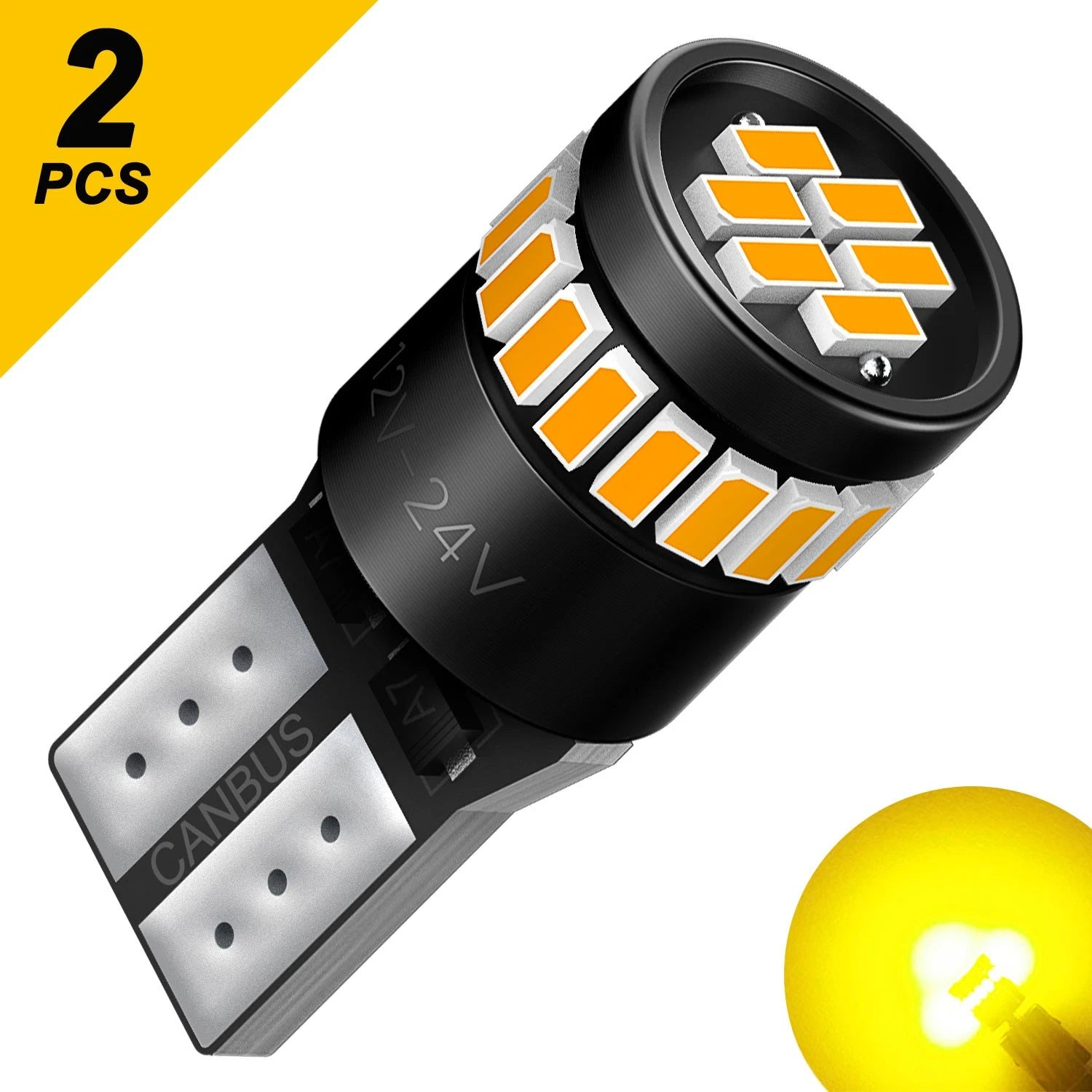 Set of 4 LED T10 194 168 W5W Side Marker Light Bulbs for (Canbus)