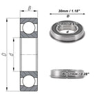 6903NR2RS Deep Groove Ball Bearing for Scooter Skateboard (17x30x7mm)