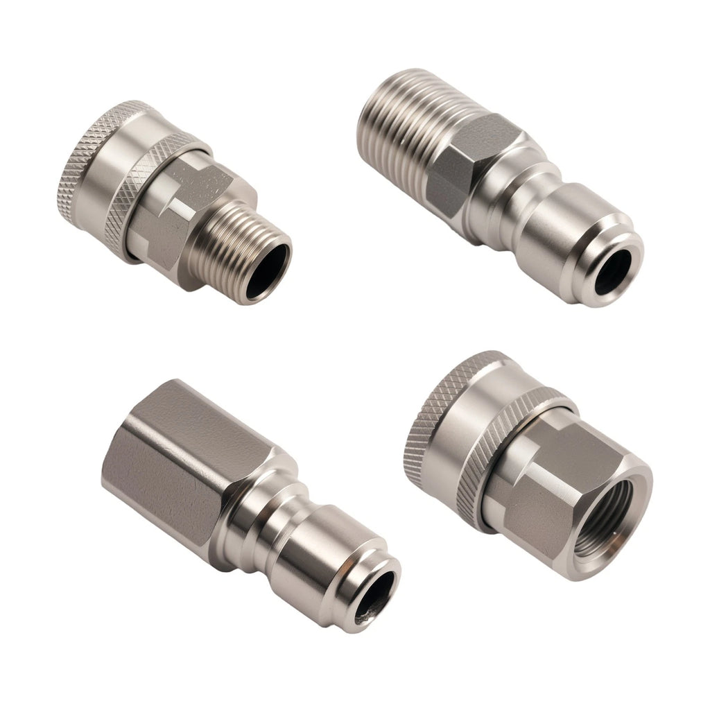 3/8 in NPT Quick-Connect Plug Adapter for Pressure Washer (Stainless Steel)