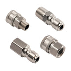 3/8 in NPT Quick-Connect Plug Adapter for Pressure Washer (Stainless Steel)