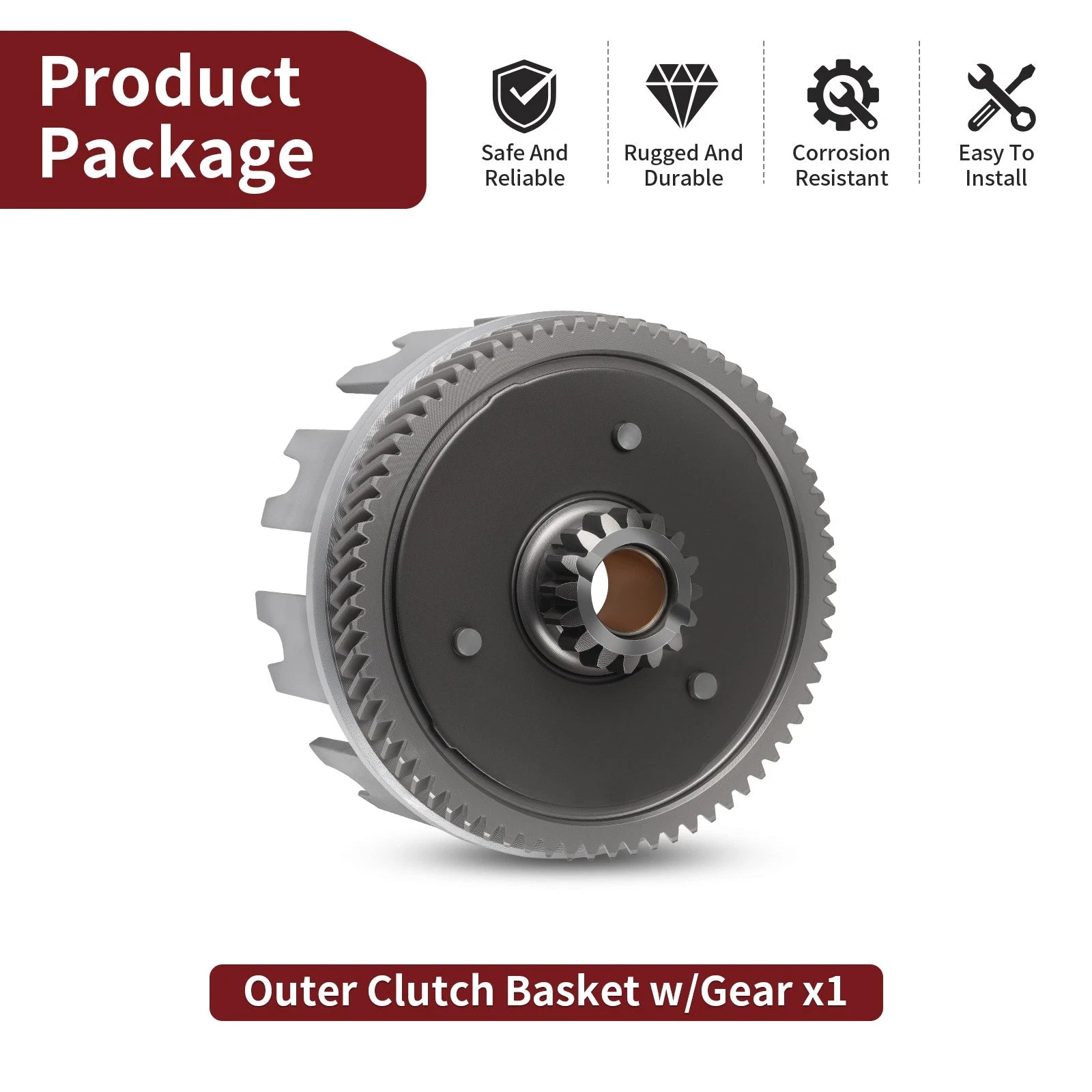 Outer Clutch Basket with Gear for Yamaha Blaster YSF200 (1990–2006)