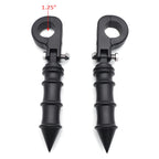 1.25" Black Bamboo Foot Peg w/ P-Clamp for Honda GoldWing VTX1300 Shadow Valkyrie