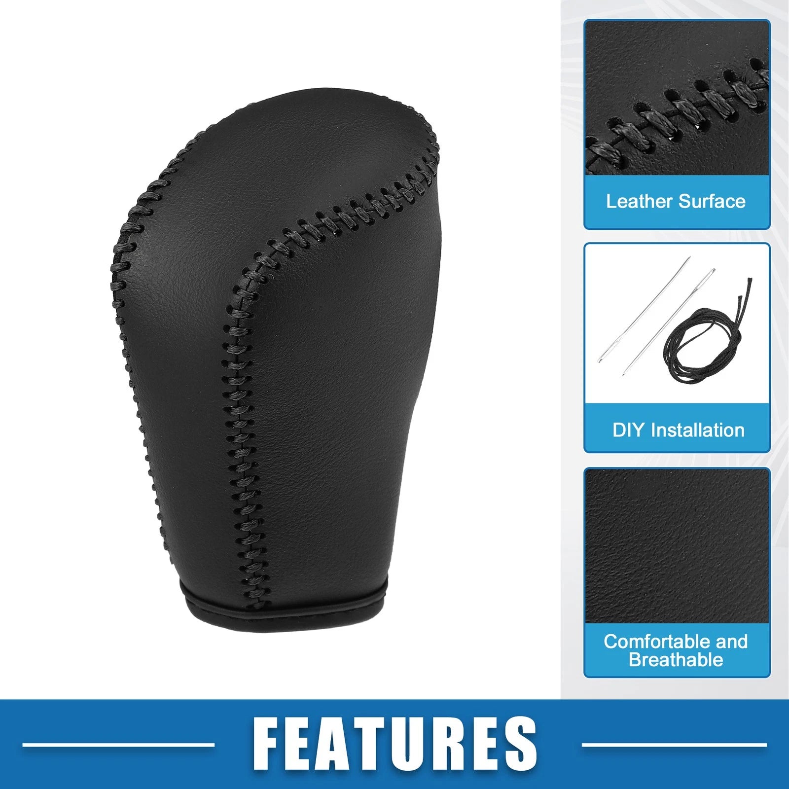 Gear Shifting Knob Cover for Mazda 3 Hatchback (2019–2021) Faux Leather Black
