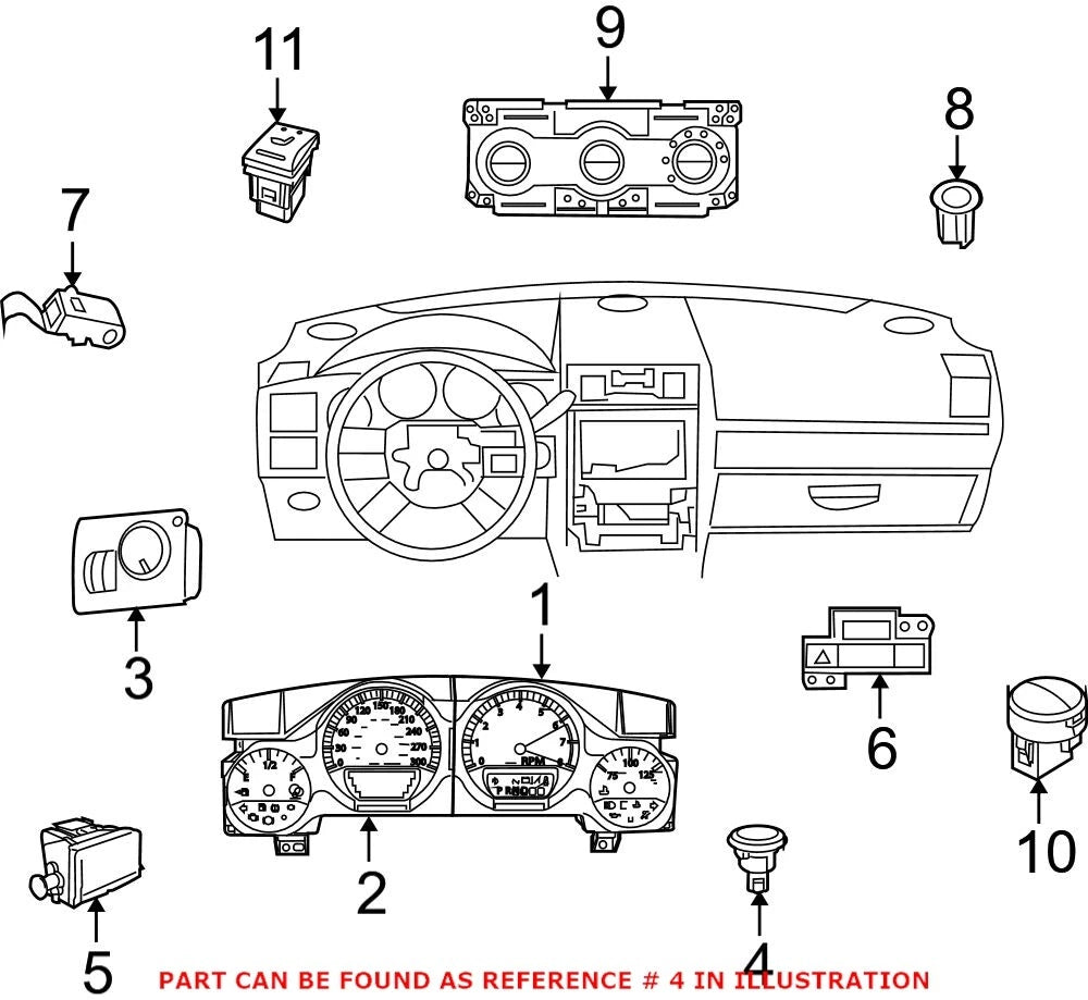 Ignition Switch Push Start Button for Jeep Grand Cherokee (2011–2021)