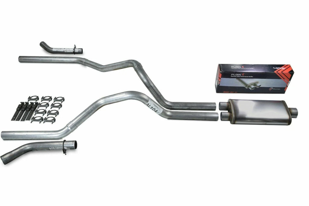 2.5" Dual Exhaust Kit for Ford F150 (2021–2025) - Flow II, Stainless, Corner Exit