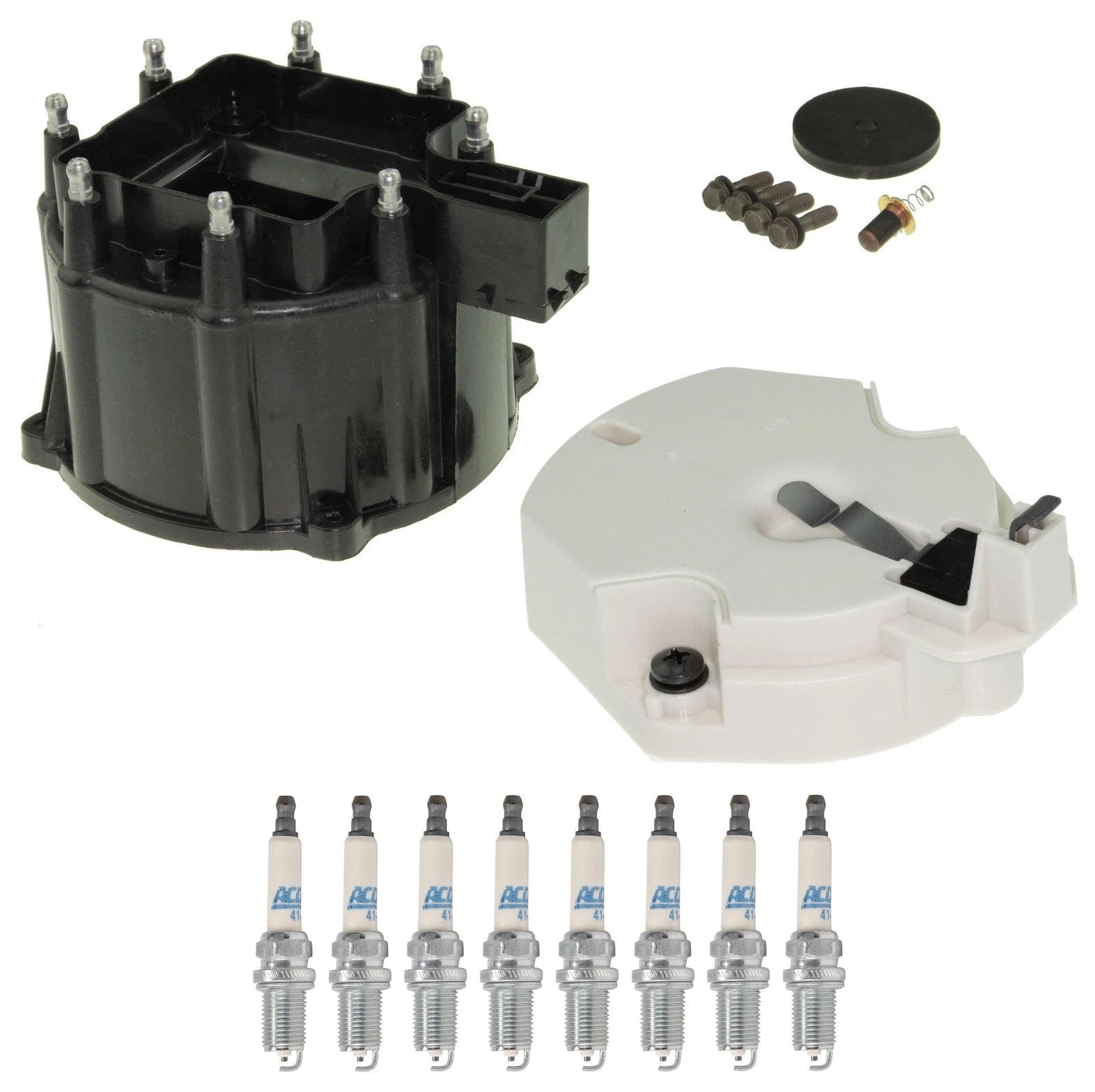 Distributor Rotor Cap & Spark Plugs Kit for Chevrolet Corvette (1986)