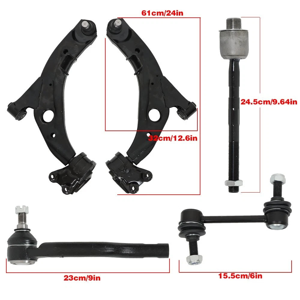 Set of 2 Front Lower Control Arms for Ford Edge Lincoln MKX (2007-2014)