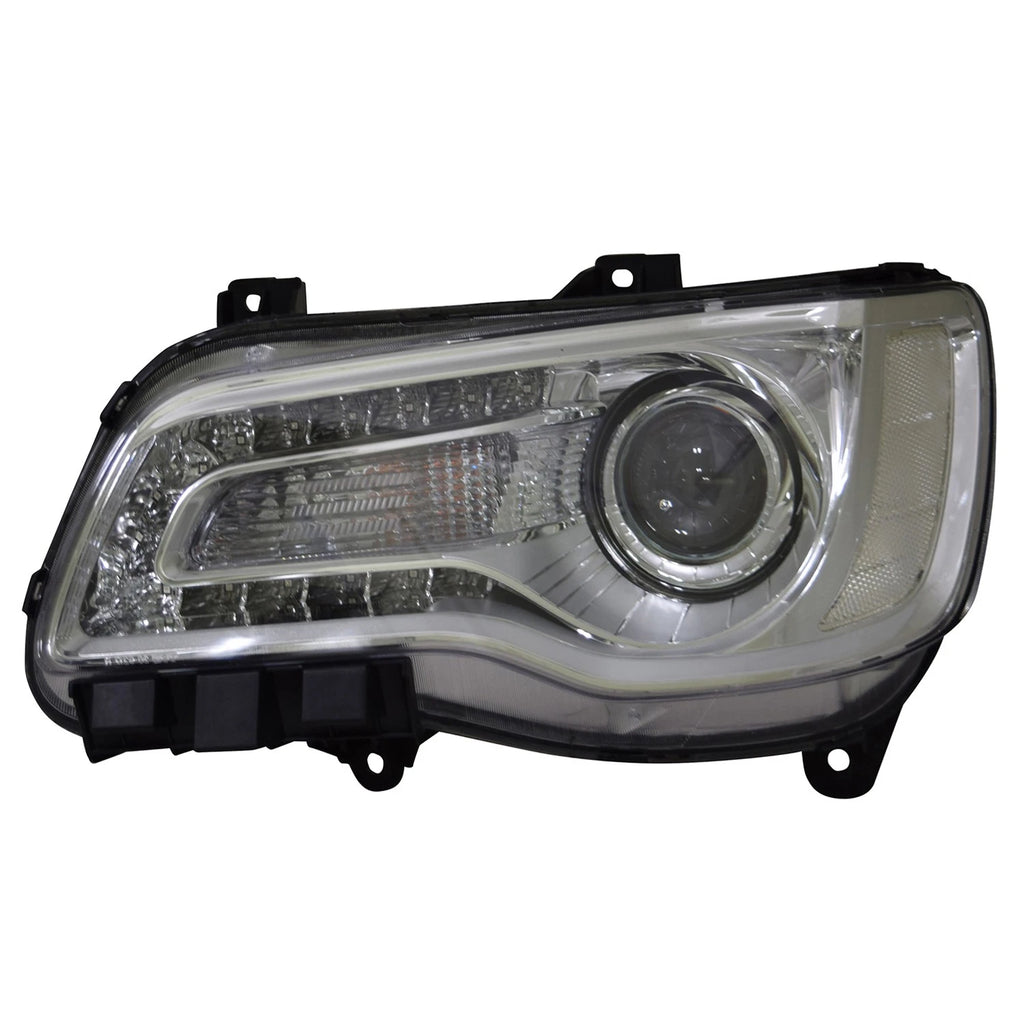Replacement Chrome Driver Halogen Headlight Assembly for 2015-2017 Chrysler 300