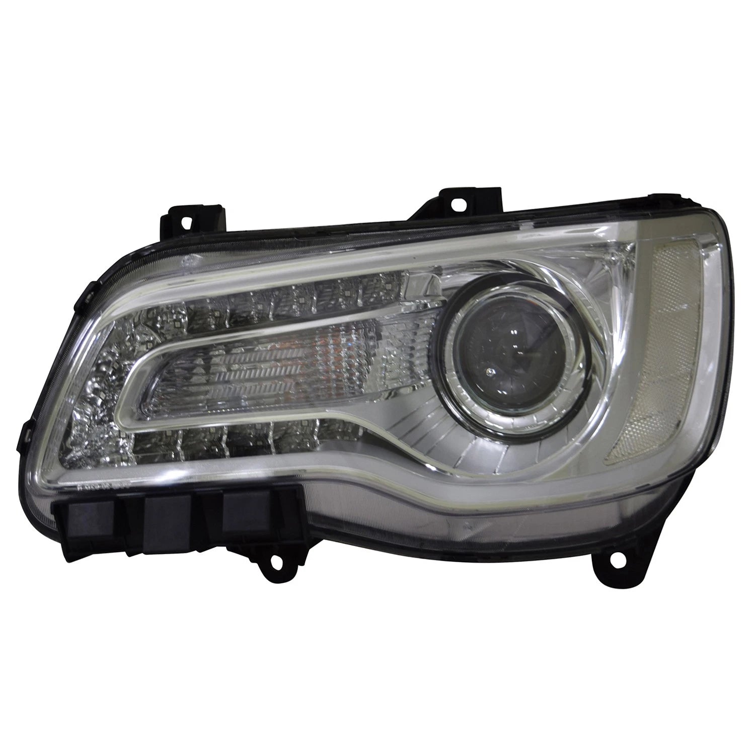 Replacement Chrome Driver Halogen Headlight Assembly for 2015-2017 Chrysler 300