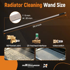 Radiator Flush Wand for Car Truck (39in, Stainless Steel)