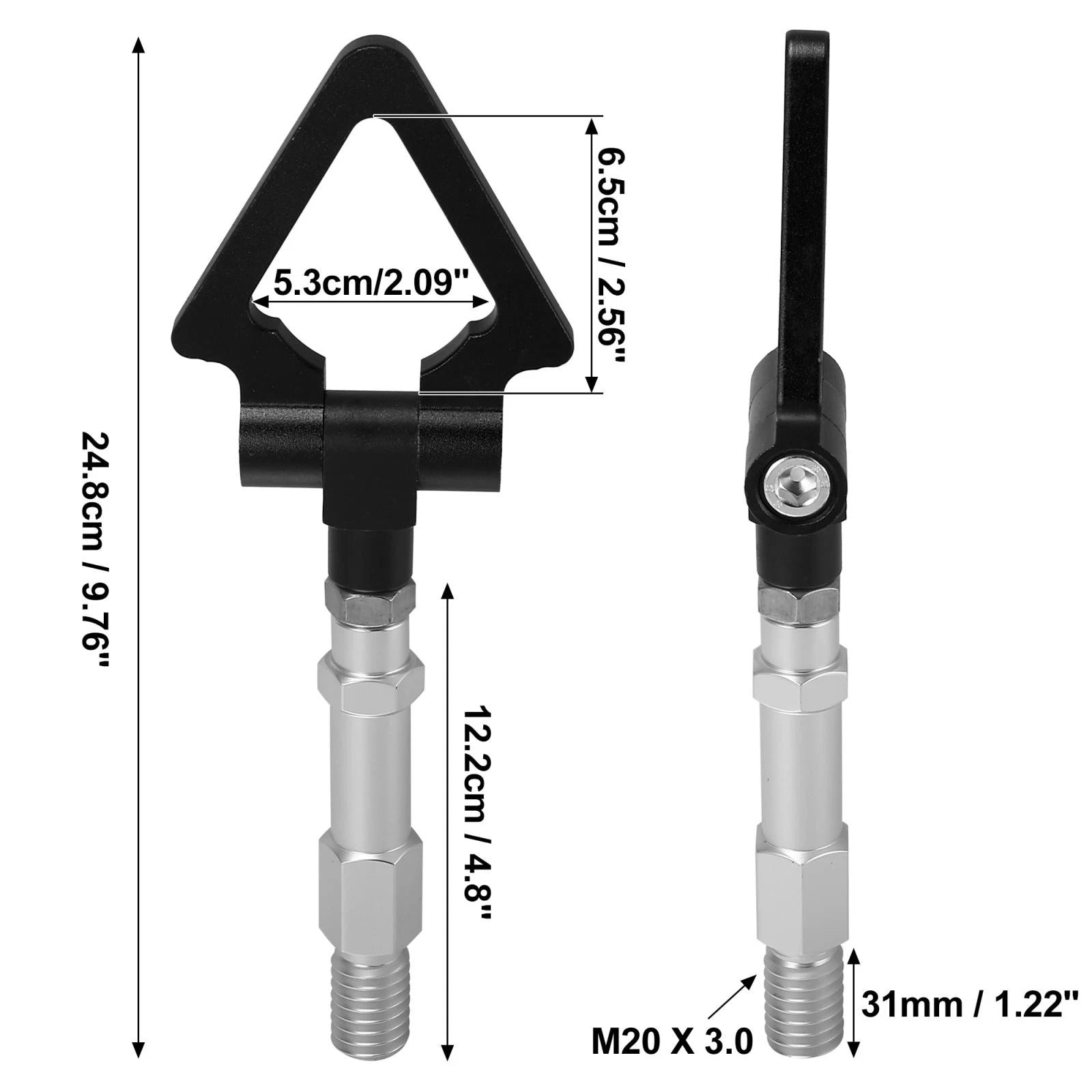 Tow Hook Screw Set for Audi A4 A5 S5 RS5 (2008–2023) - Black Triangle Shape