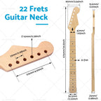 Electric Guitar Neck for ST Guitar (22 Frets, Maple, Left/Right)