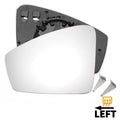 Left Side Heated White Mirror Glass for Volkswagen Touareg (2018–2022)