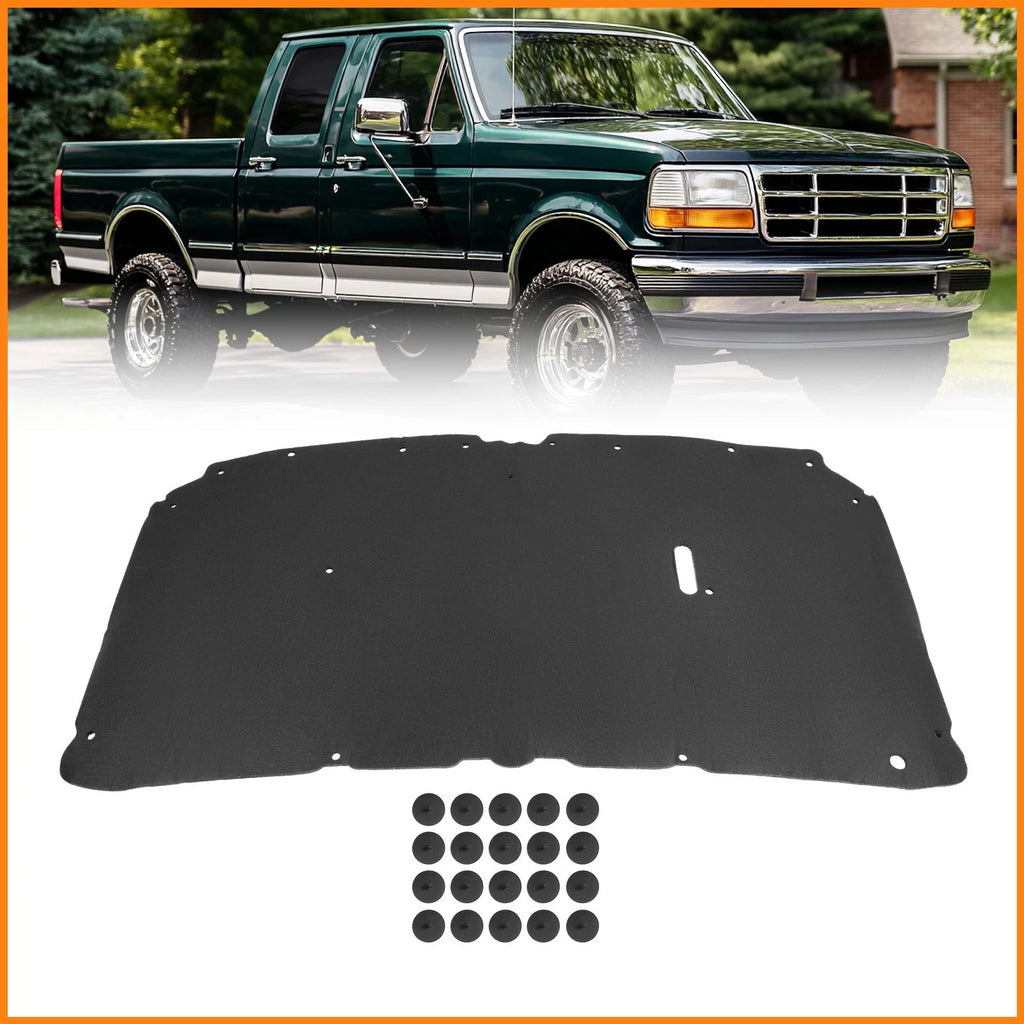 Hood Insulation Pad & Clips for Ford F250 F350 F450 Excursion (1999–2007)