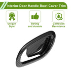 Interior Door Handle Bowl Cover Trim for Nissan NP300 Navara (2015–2023) Carbon Fiber Black