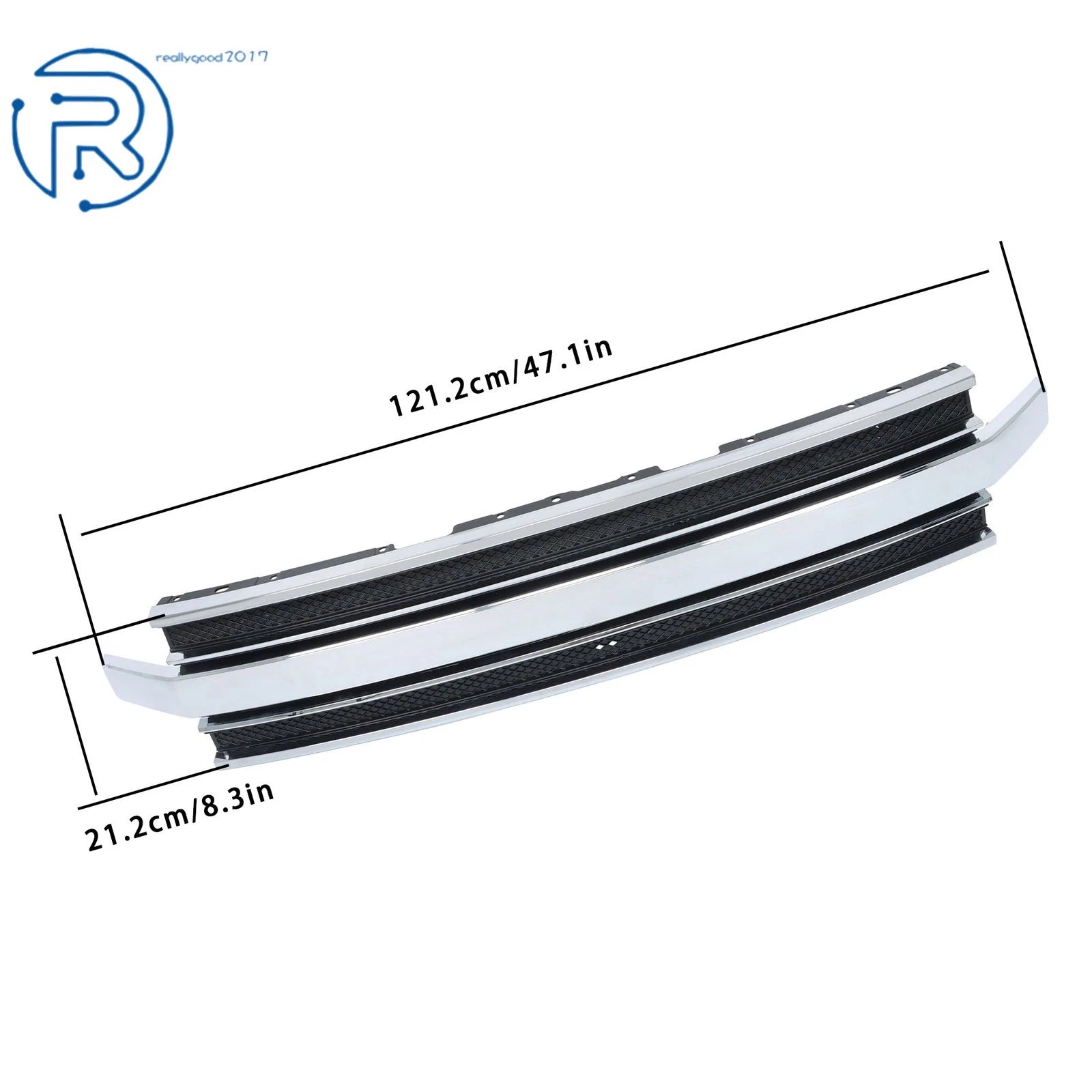 Front Grille for Ford Flex (2013-2019) with Chrome Trim