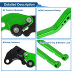 Short Brake Clutch Levers for Suzuki GSXR600 (1997–2003) Green 1 Pair