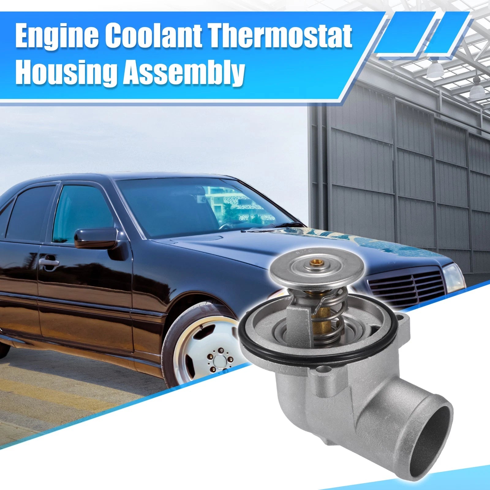 Engine Coolant Thermostat Housing Assembly 1112000915 for Mercedes-Benz SLK 230 (1998–2004)