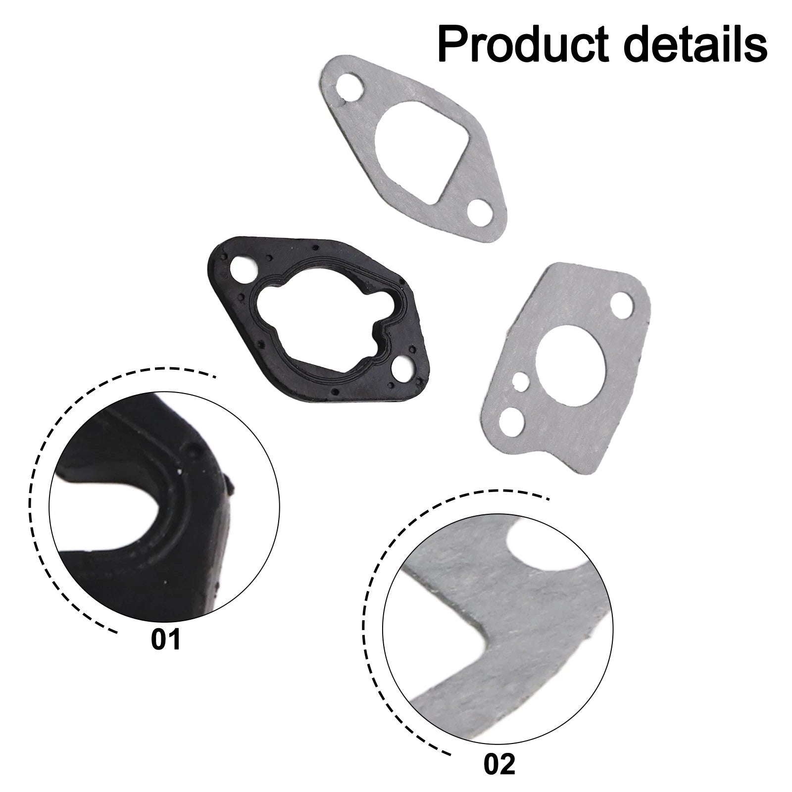 Set of 4 Carburetor Gaskets for Garden Engine