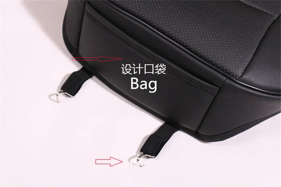 Front Seat Cushion Pad Cover for Sedan Driver - PU Leather