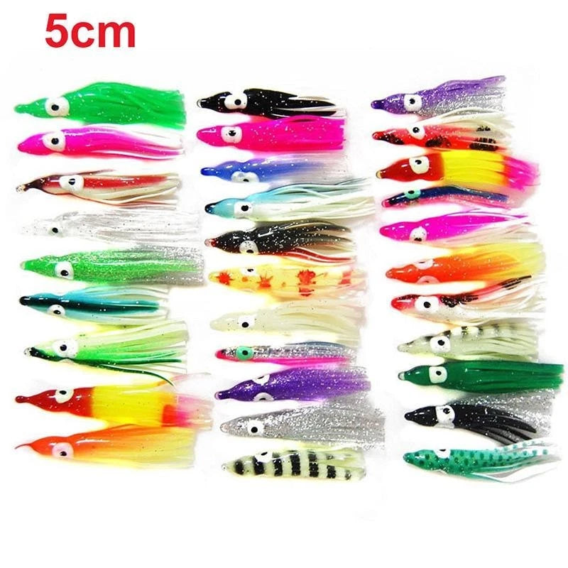 Glow in the Dark Soft Bait Fishing Lure for Octopus (50/100)