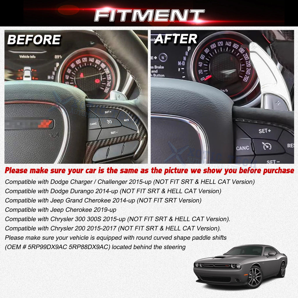 Aluminum Paddle Shifter Extension for Dodge Charger Challenger Durango (2015-2024)