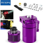 Oil Catch Can Kit for Universal Vehicles (Baffled, Breather Filter)