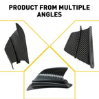 2X Gloss Carbon Fiber Side Winglets for Motorcycle