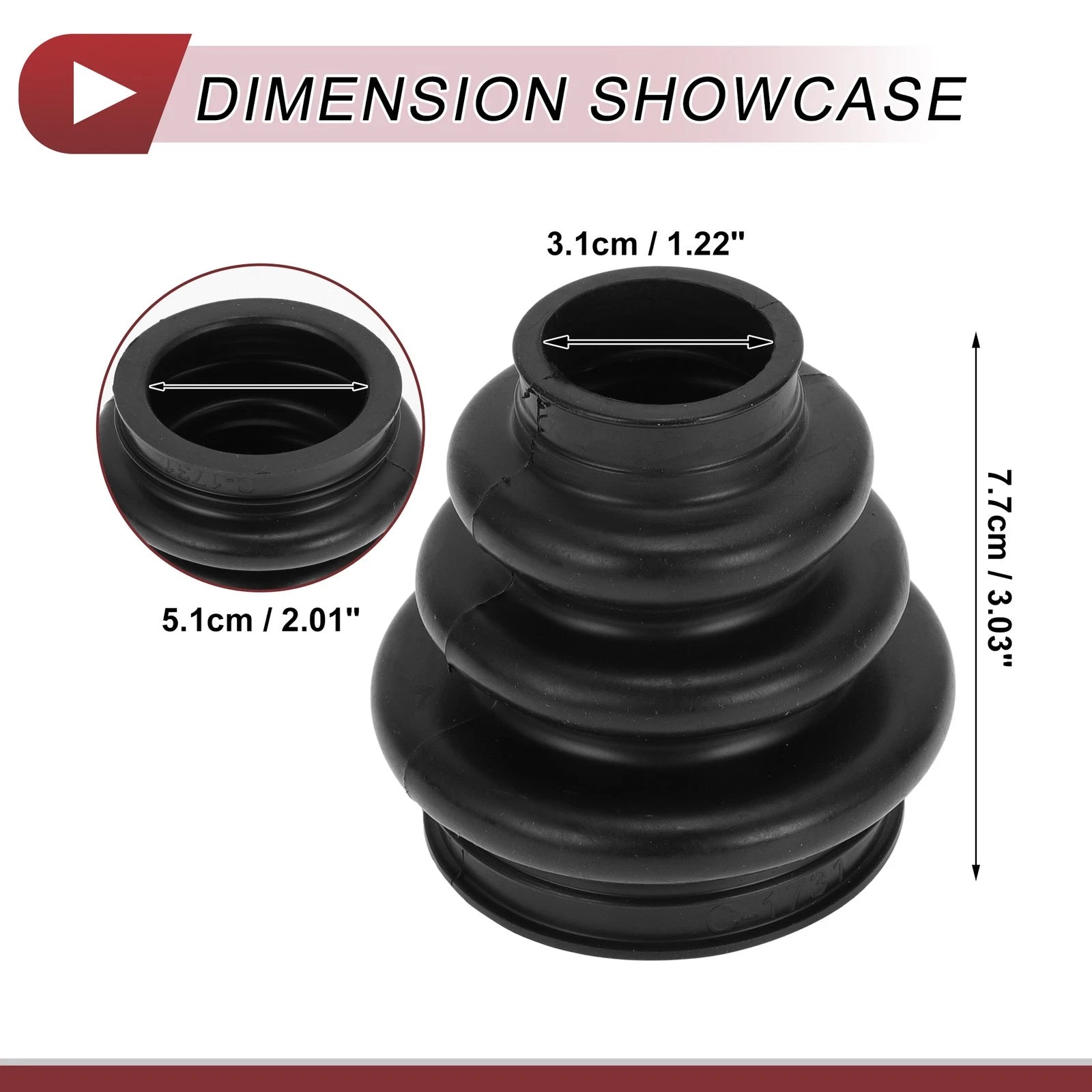 Outer CV Joint Boot Kit with Clamps for BMW 535i (2008–2010) - 33217572446