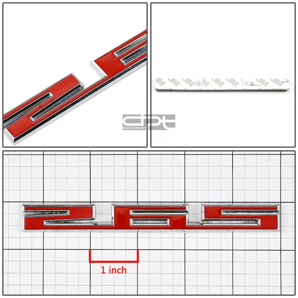 Chrome/Red Bumper Emblem Badge for SBC 265 4.3