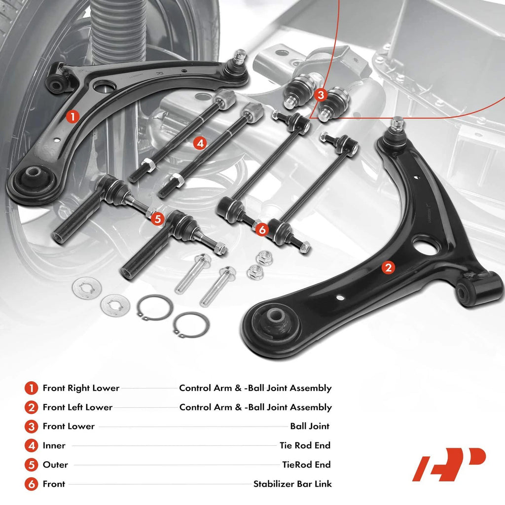 10x Front Control Arm Ball Joint Sway Bar Link for Jeep Compass (2007-2023)