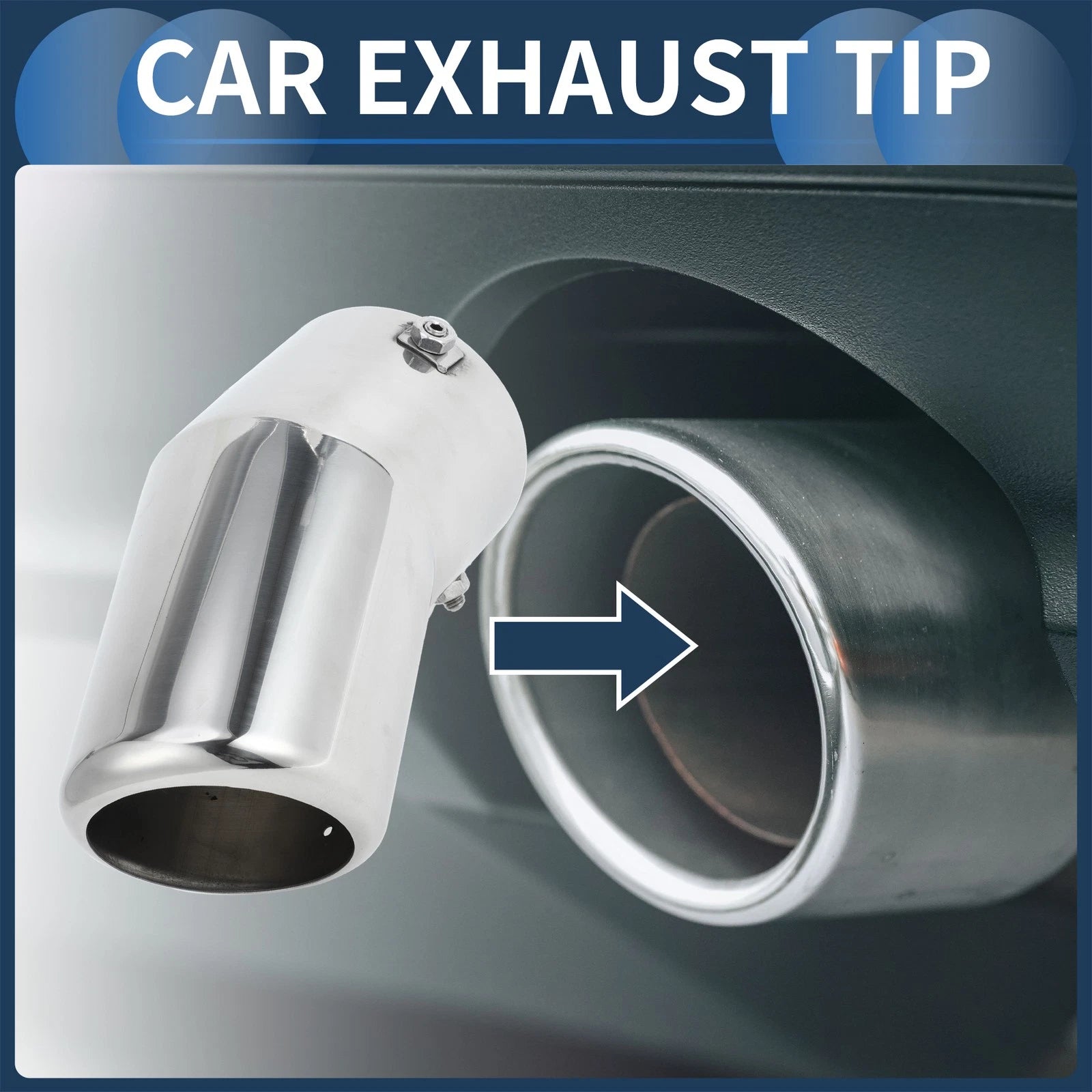 1Pc Slant Exhaust Tip 3.8" Inlet for Toyota Land Cruiser (2023–2024)