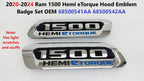 Set of 2 Hood Emblems for Ram 1500 Hemi eTorque (2020–2024) OEM 68500541AA 68500542AA