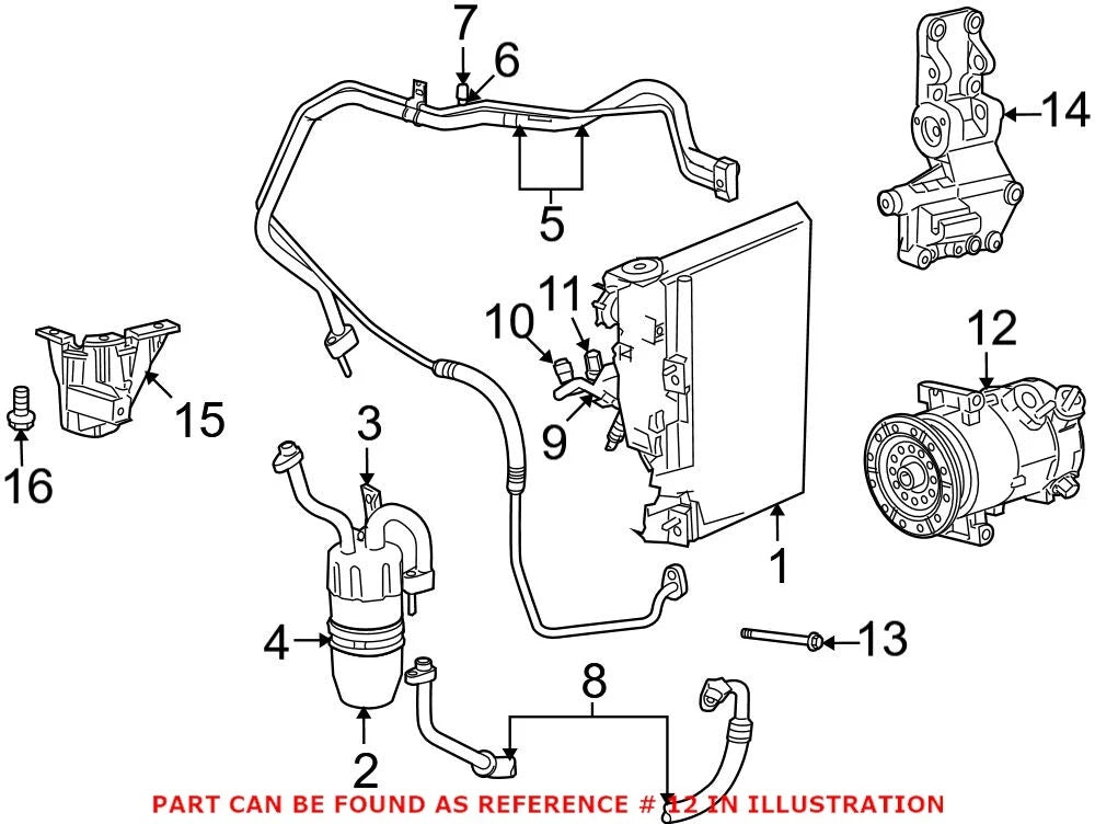 A/C Compressor for Dodge Caliber (2007–2012) OEM Mopar
