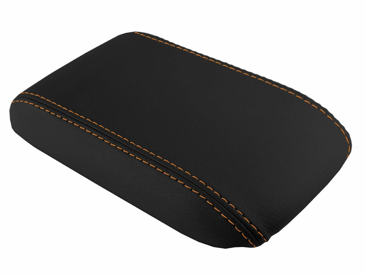 Leather Console Lid Armrest Cover for Honda Prelude (1997–2001) Orange Stitch