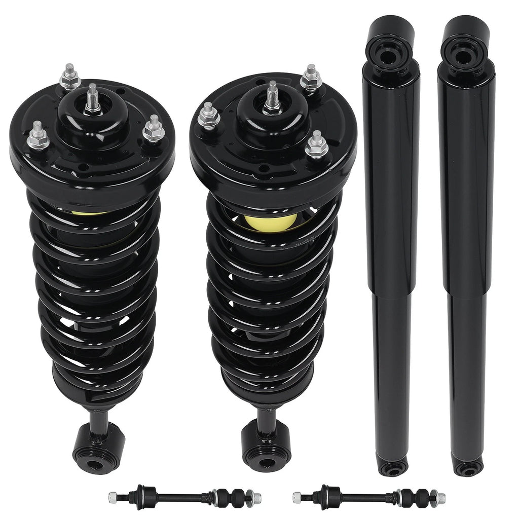 Set of 2 Rear Front Struts w/Sway Bar End Links for Ford F-150 (2005–2008) 4WD