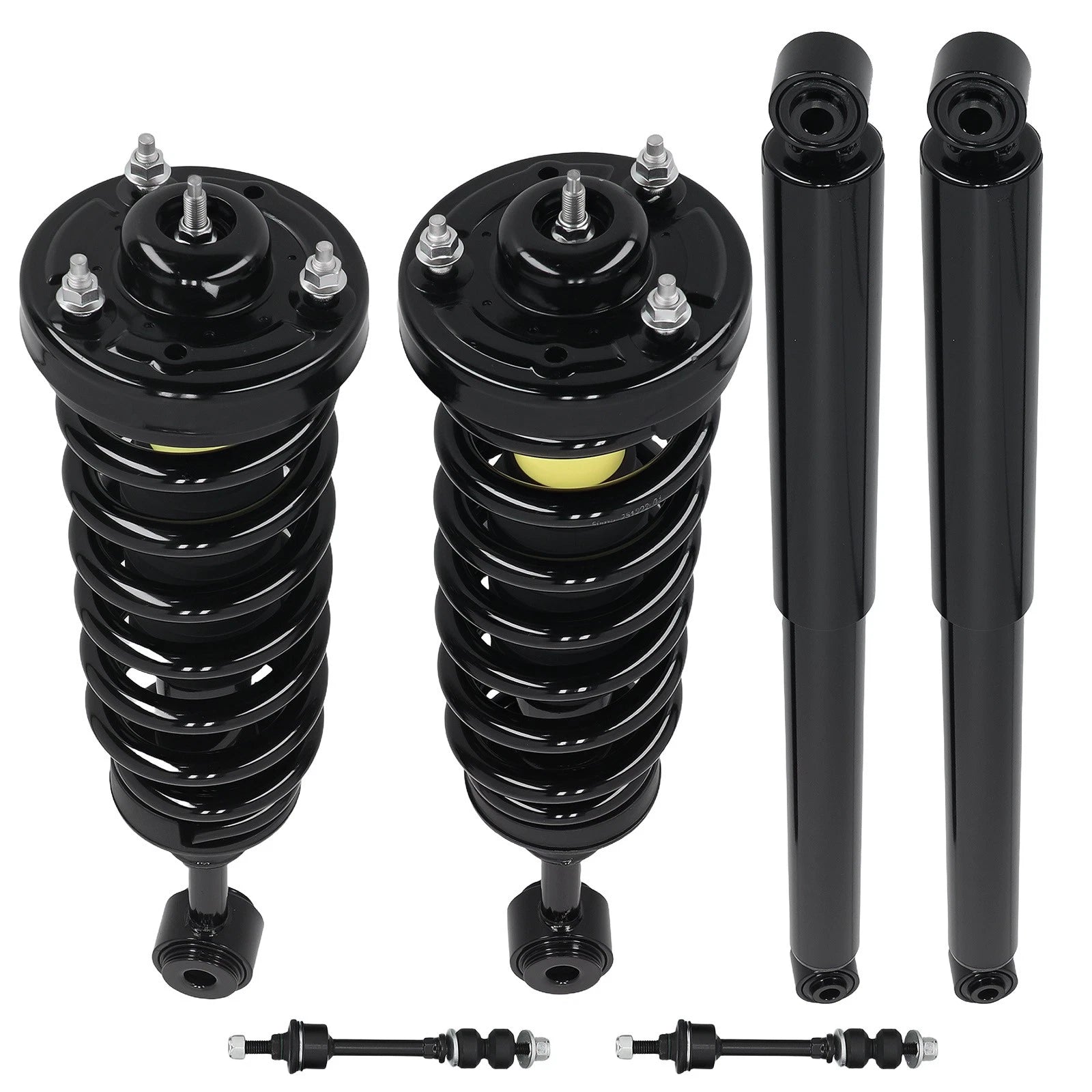 Set of 2 Rear Front Struts w/Sway Bar End Links for Ford F-150 (2005–2008) 4WD