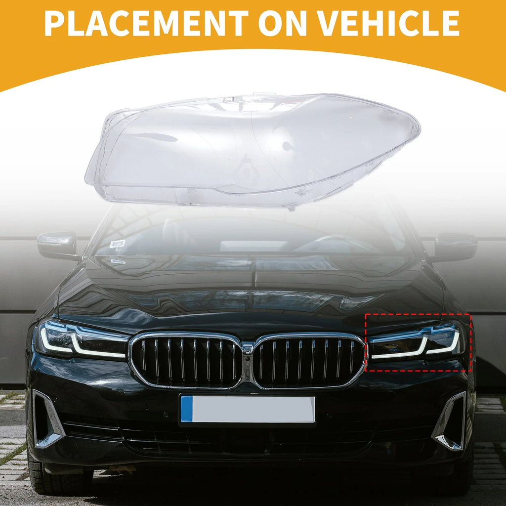 1 Pc Headlight Lens Cover for BMW 528i (2011) No. 63117271911 Clear