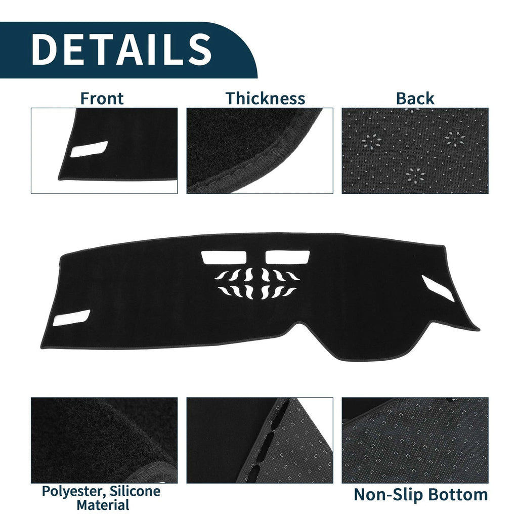 Dashboard Cover Mat for Volkswagen Golf 8 (2021–2024) Sun Protector Black