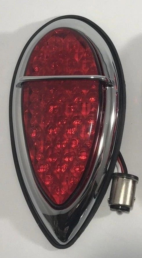 LED Tail Light Assembly with Tear Drop Lens and Gasket for Lincoln Zephyr (1938–1939)