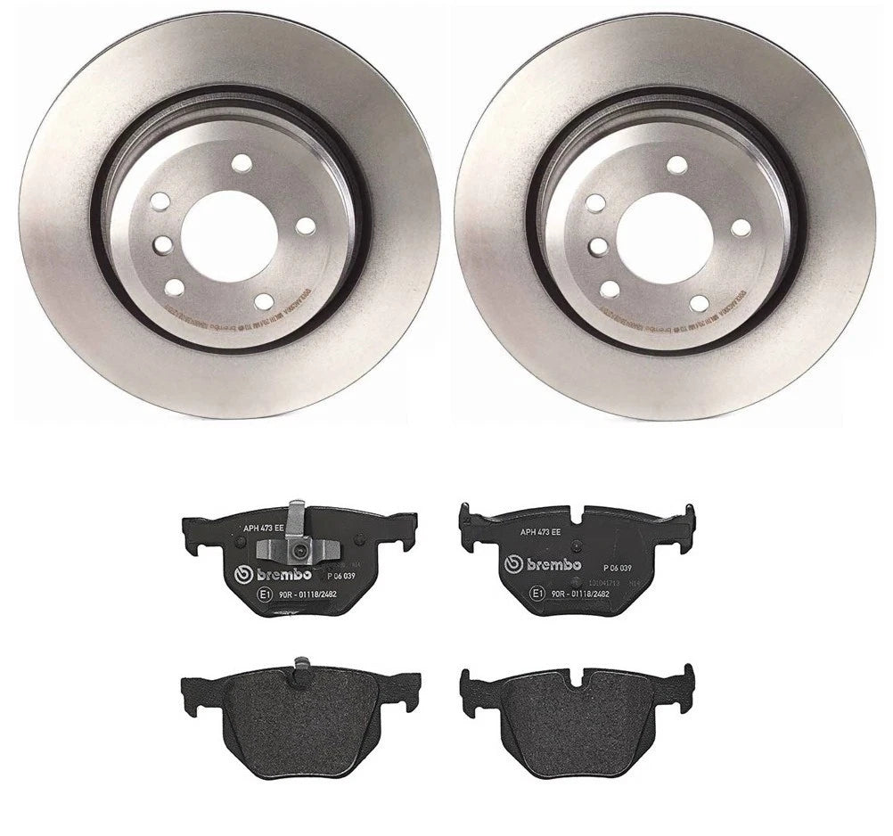 Brembo Rear Brake Kit for BMW E84 E90 E92 E93 (2007–2013) - Low-Met Pads & Rotors
