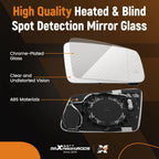 Passenger Side Mirror Glass with Heat and Blind Spot for Mercedes Benz GLA (2013–2018)