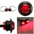 20X Red 3/4" Bullet LED Round Side Marker Lights for Trailer Truck RV
