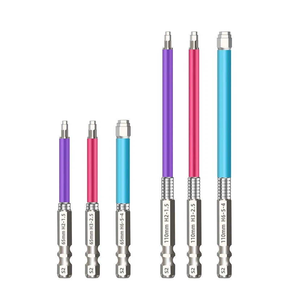6pc Electric Screwdriver Bits Set for Optimized Torque and Low Slippage