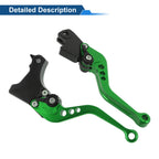 Adjustable Short Brake Clutch Levers for BMW F650GS (2008–2012) Green 1 Pair
