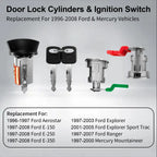Door Lock Cylinders & Ignition Switch w/ Keys for Ford E150/250/350 (1996–2008)