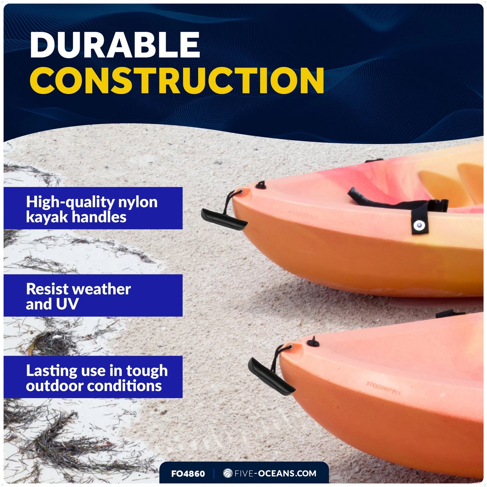 2-Pack Heavy-Duty Kayak Handles for Five Oceans (FO4860)