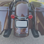 Curved License Plate Frame with LED Light for Harley Touring (2014–2023)