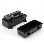 9-Way Fuse Relay Box with 4-Pin 40A Relays & Fuses for Car Truck